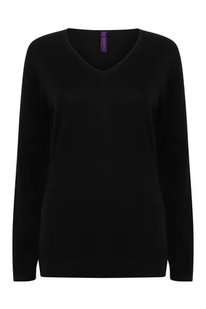 Ladies´ Lightweight V-Neck Jumper Black