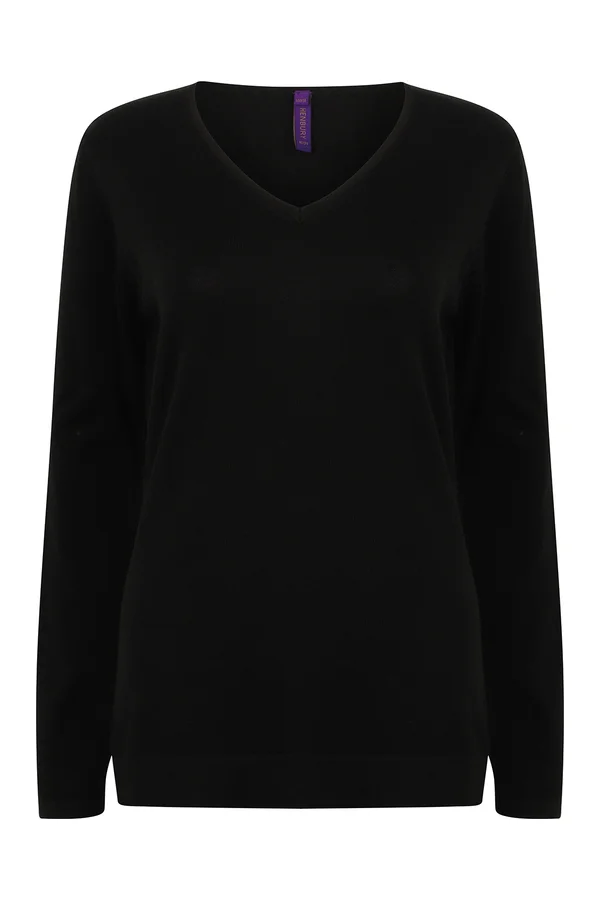 Ladies´ Lightweight V-Neck Jumper Black