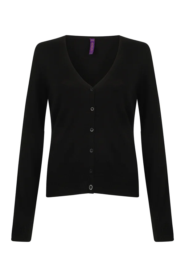 Ladies´ Lightweight V-Neck Short Cardigan Black