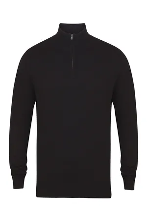 Men´s Quarter Zip Jumper Black