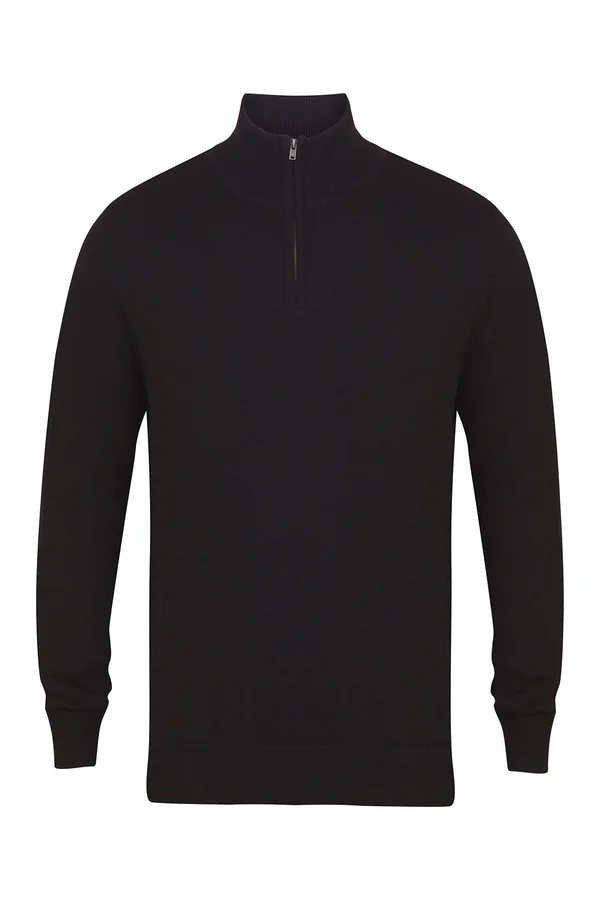 Men´s Quarter Zip Jumper Black