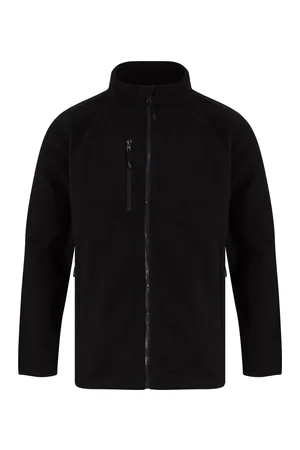 Recycled Polyester Microfleece Jacket Black