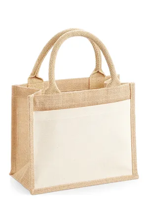 Cotton Pocket Jute Gift Bag Natural