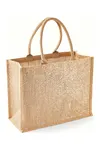 Shimmer Jute Shopper Natural Gold