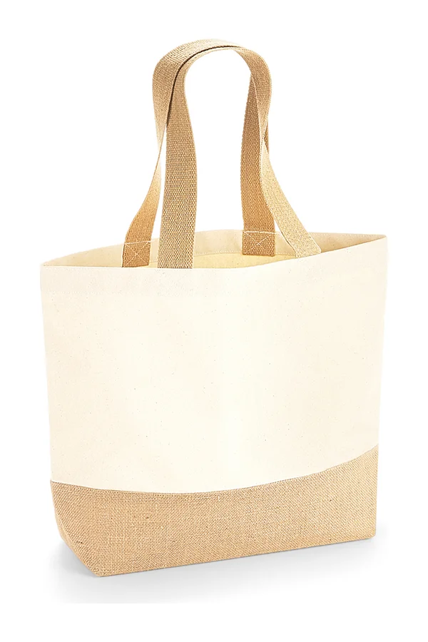 Jute Base Canvas Bag Natural