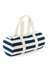 Nautical Barrel Bag Natural / Navy