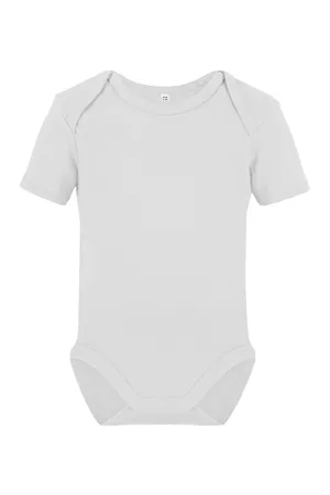 Organic Baby Bodysuit Short Sleeve Rebel 01 White