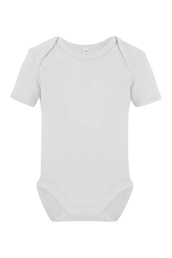 Organic Baby Bodysuit Short Sleeve Rebel 01 White