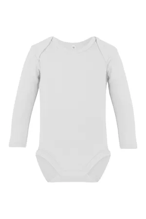 Organic Baby Bodysuit Long Sleeve Rebel 02 White