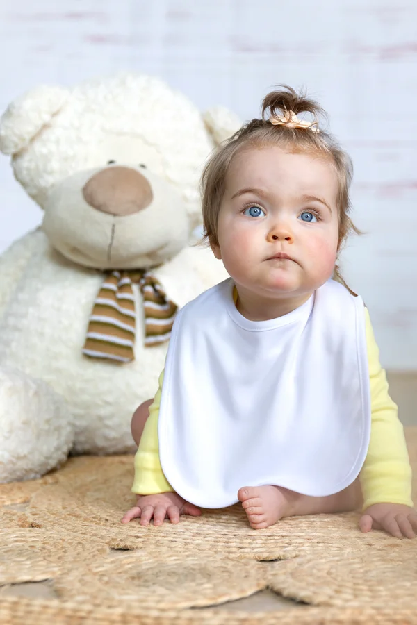 Bib Interlock Double Layer White