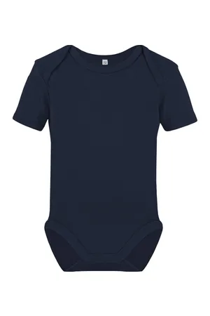 Short Sleeve Baby Bodysuit Navy