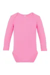 Long Sleeve Baby Bodysuit baby pink