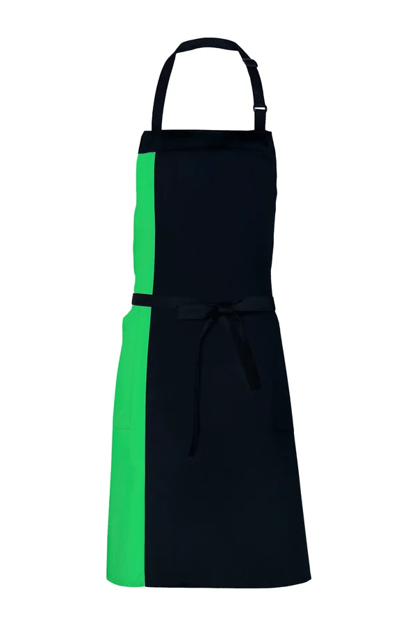 Duo Apron Black / Apple (ca. Pantone 360)
