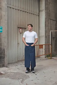 Jeans Bistro Apron With Split