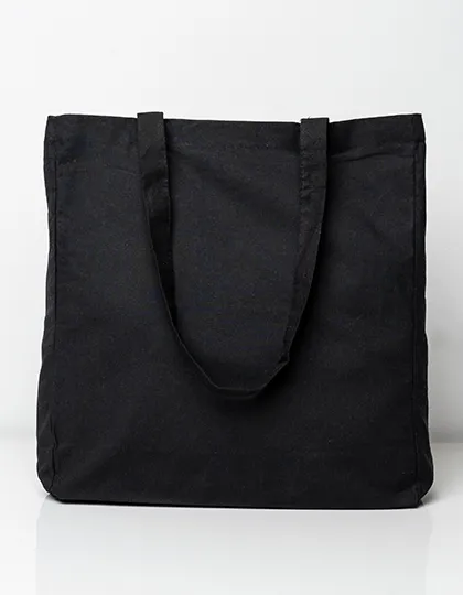 Cotton Bag With Sidefold, Long Handles