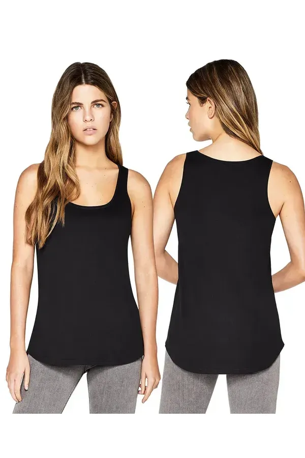 EARTH POSITIVE® WOMENS BASIC VEST - BLACK - S