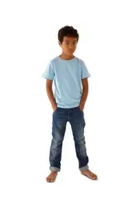 JUNIOR EARTHPOSITIVE® T- BRIGHT BLUE - 3-4 YRS