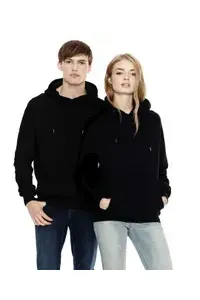 UNISEX 100% FAIRTRADE ORGANIC COTTON HOOD-BLACK-XS