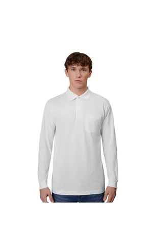 PRO Wear Poloshirt | Langarm Weiss