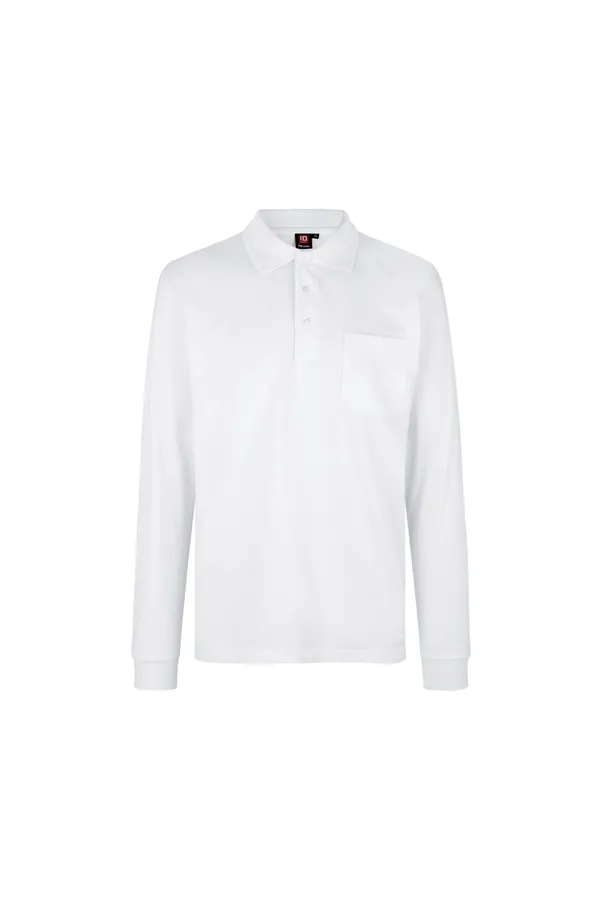 PRO Wear Poloshirt | Langarm Weiss