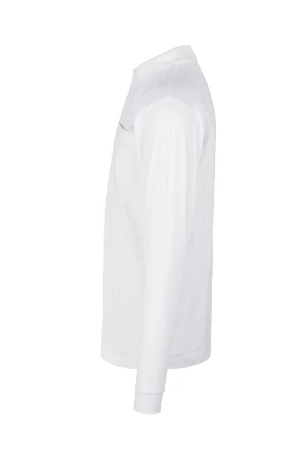PRO Wear Poloshirt | Langarm Weiss