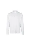 PRO Wear Langarm-Poloshirt | Druckknopf Weiss