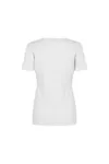 Interlock T-Shirt | V-Ausschnitt Weiss