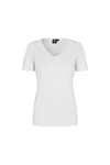 Interlock T-Shirt | V-Ausschnitt Weiss
