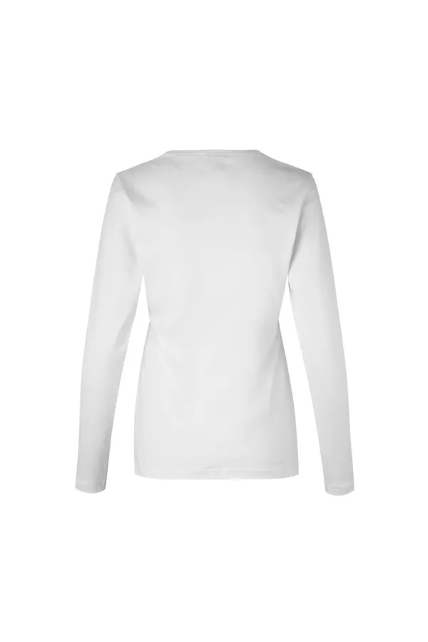 Interlock T-Shirt | Langarm | Damen Weiss