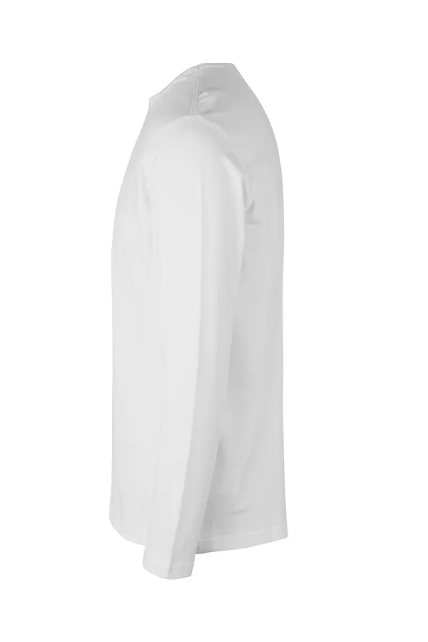 Interlock T-Shirt | Langarm Weiss
