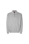 Polo-Sweatshirt | klassisch Grau meliert