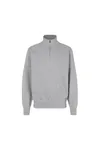 Sweatshirt | Reißverschluss Grau meliert