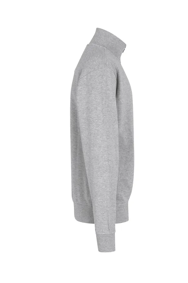 Sweatshirt | Reißverschluss Grau meliert