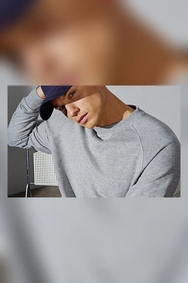 Sweatshirt | Business Grau meliert