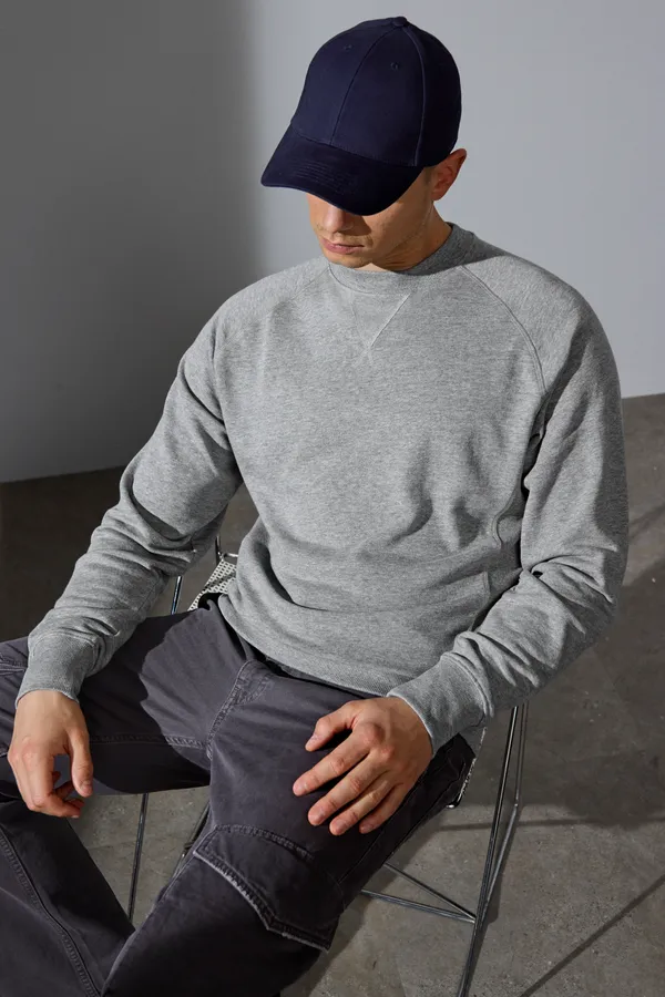 Sweatshirt | Business Grau meliert