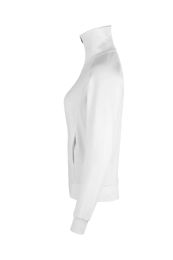 Sweat-Cardigan | Damen Weiss