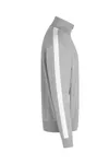 Sweat-Cardigan | Kontrast Grau meliert