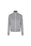 Sweat-Cardigan | Kontrast | Damen Grau meliert