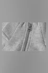 Sweat-Cardigan | Reißverschluss | Damen Grau meliert