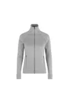 Sweat-Cardigan | Reißverschluss | Damen Grau meliert