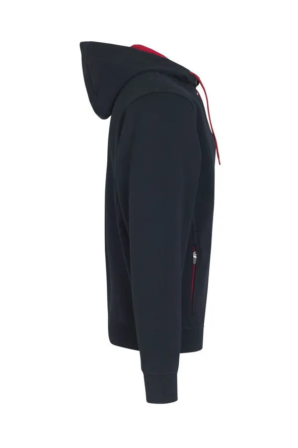 Sweat-Cardigan | eingefasst Navy