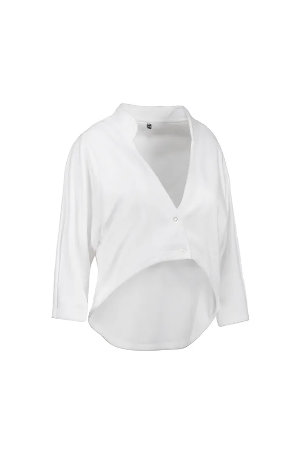 Fleece Bolerojacke Weiss
