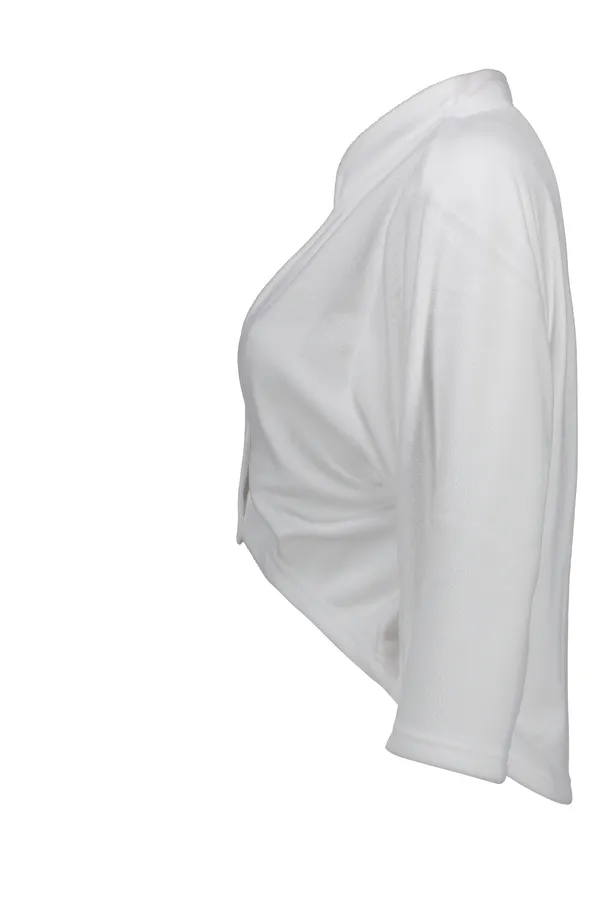 Fleece Bolerojacke Weiss