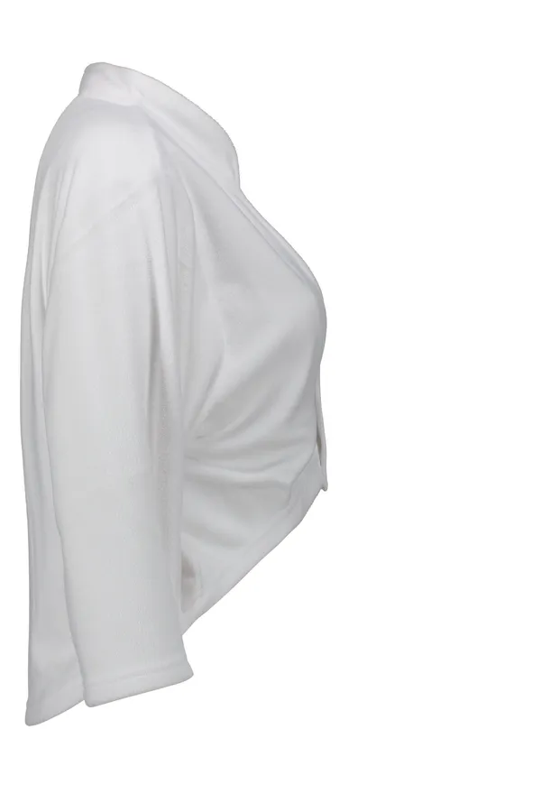 Fleece Bolerojacke Weiss