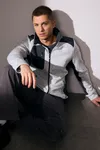Cardigan | Strick-Fleece Grau meliert