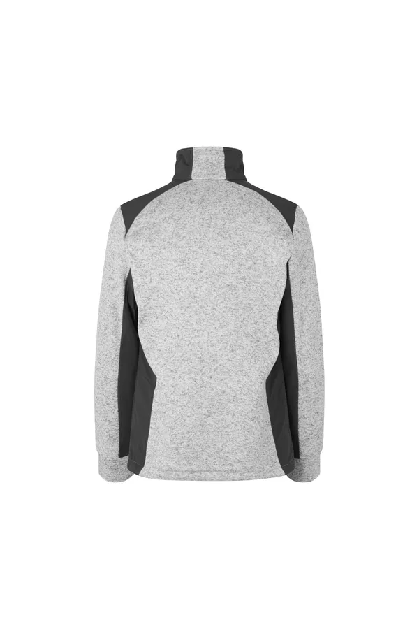 Cardigan | Strick-Fleece Grau meliert