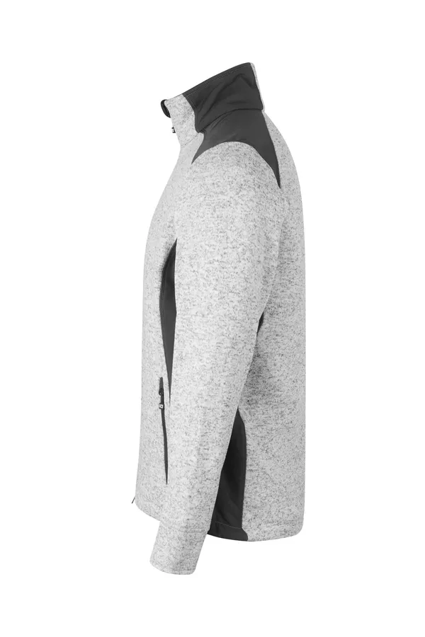 Cardigan | Strick-Fleece Grau meliert