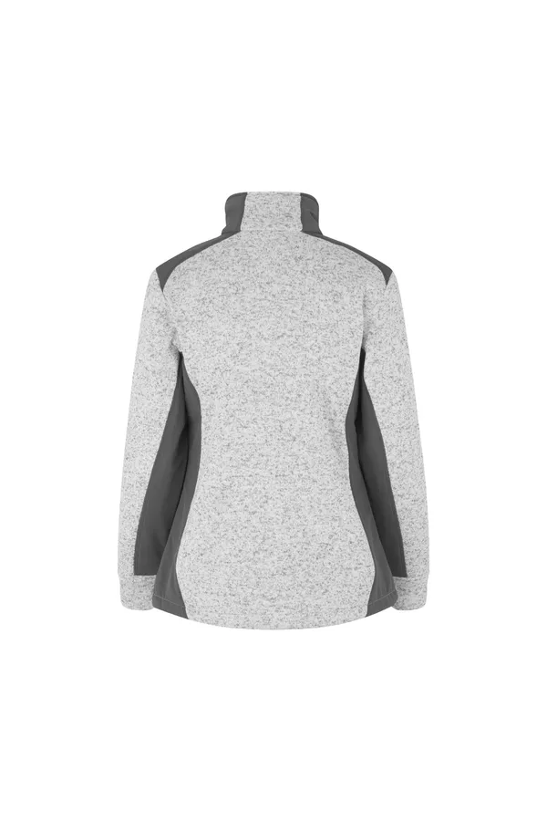 Cardigan | Strick-Fleece | Damen Grau meliert