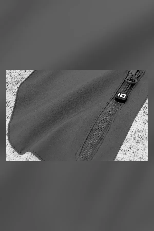 Cardigan | Strick-Fleece | Damen Grau meliert