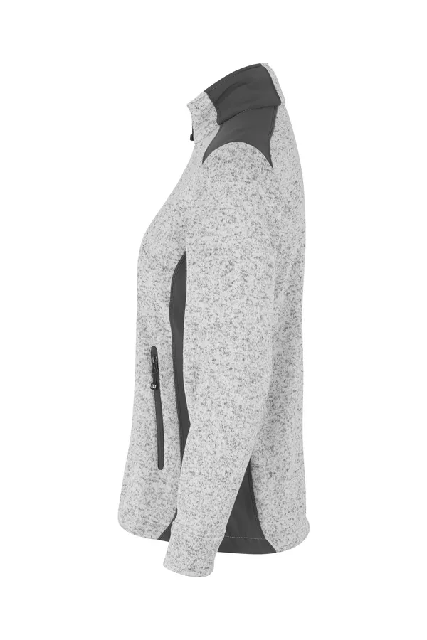 Cardigan | Strick-Fleece | Damen Grau meliert